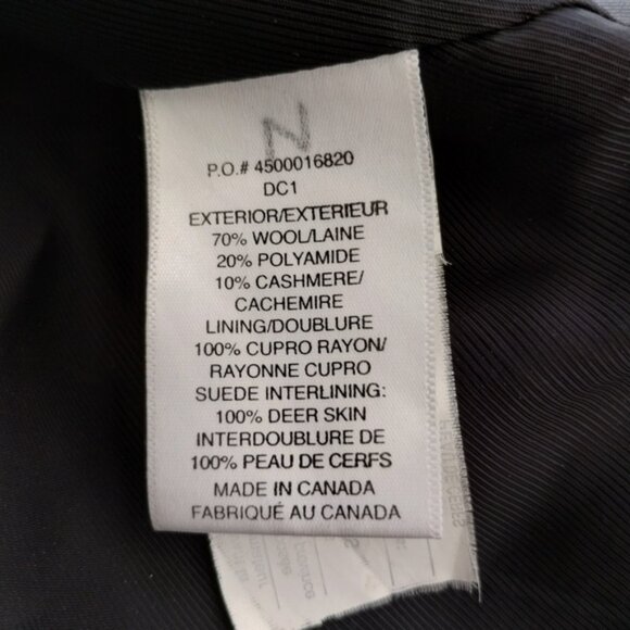 T. Babaton Virgin Wool Coat Small Black Classic Office Winter Coquette Neutral - Picture 9 of 13